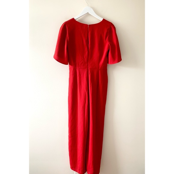 NWT Anthropologie Harlyn Turner Twist Culotte Jumpsuit Red Size Small S - Picture 6 of 15